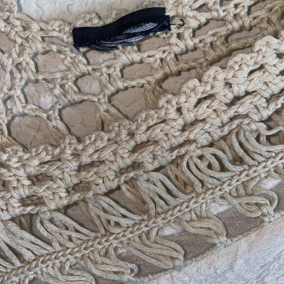 Women Boho Open Crochet Whimsy Lagenlook Artsy Cottagecore Fairycore Cover Up - Picture 7 of 8